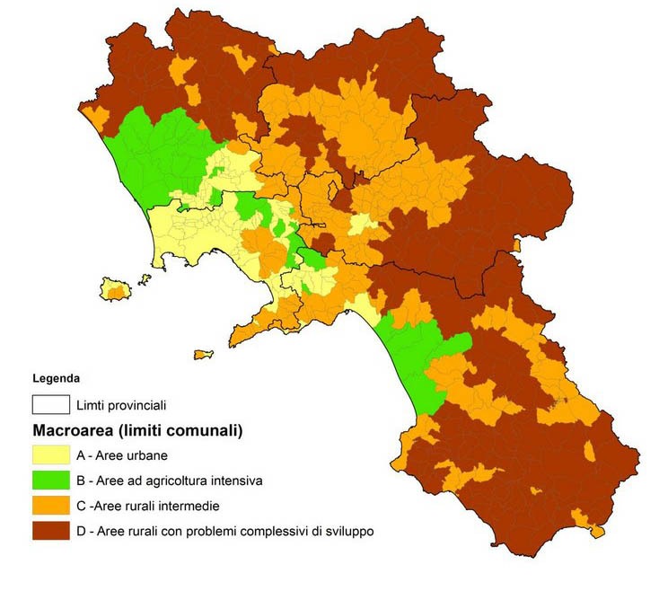 Classificazione delle aree rurali della Campania